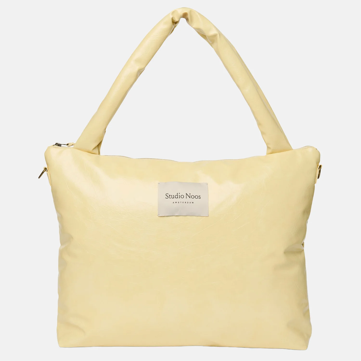 Studio Noos diaper bag shopper vegan leather butter yellow